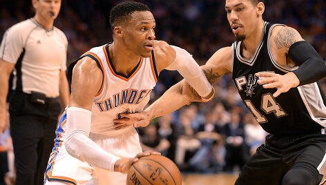 &bdquo;Thunder&ldquo; i&scaron;&scaron;vaistė didelį prana&scaron;umą ir nusileido &bdquo;Spurs&ldquo; klubui
