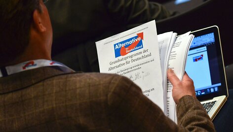 Vokietijos de&scaron;iniojo sparno AfD priėmė antiislami&scaron;ką manifestą