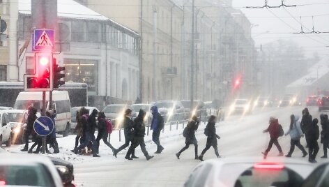 Vilniuje sninga
