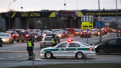 Vilniaus kelių policijos pareigūnai kontroliavo sostinės eismą