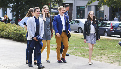 Rugsėjo 1-ąją į sostinę suplūdo moksleiviai ir studentai