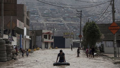 Potvyniai ir purvo nuošliaužos Peru