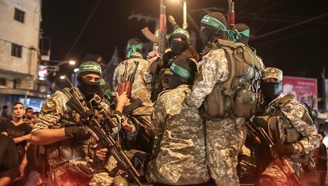 &bdquo;Hamas&ldquo; karių prie&scaron; Izraelį nukreiptas mitingas