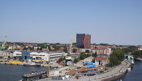 Vaizdas i&scaron; vienos kavinių, įrengtų kruiziniame laive