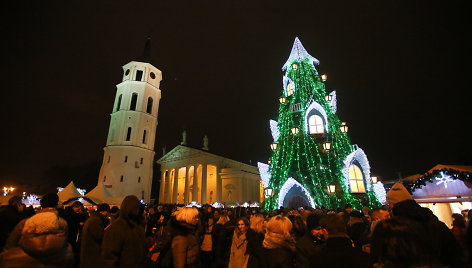 Kalėdų eglės įžiebimas Vilniuje