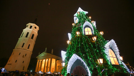 Kalėdų eglės įžiebimas Vilniuje 2015 m.