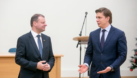 Saulius Skvernelis ir Mindaugas Sinkevičius
