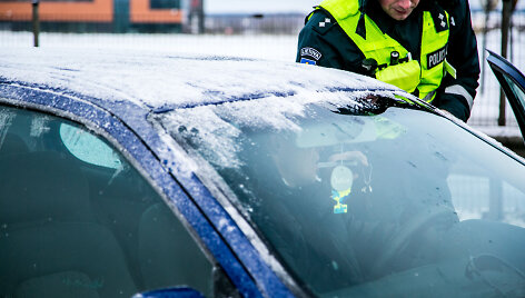 Vilniaus kelių policijos reidas sekmadienio ryte