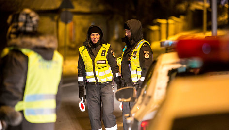 Naktinis Vilniaus kelių policijos reidas