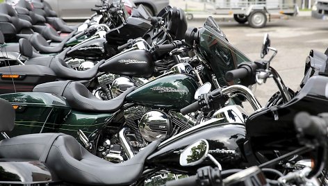 Naujų „Harley-Davidson“ motociklų bandomasis važiavimas