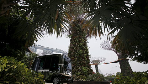 Be vairuotojo funkcionuojantis autobusas Singapūre