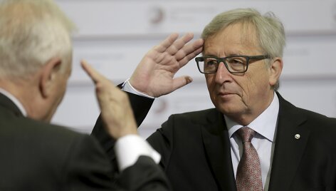 Linksmasis Eurogrupės vadovas Jeanas-Claude'as Junckeris