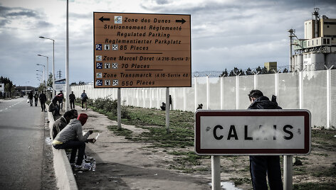 Migrantų stovykla &bdquo;Džiunglės&ldquo; prie Kalė Prancūzijoje 