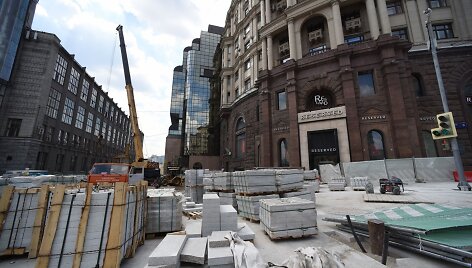 Maskvos centre vyksta rekonstrukcijos darbai