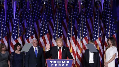 Donaldo Trumpo kalba laimėjus prezidento rinkimus