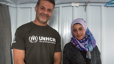 Ra&scaron;ytojas Khaled Hosseini Azraq pabėgėlių stovykloje Jordanijoje