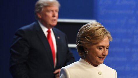 Donaldas Trumpas ir Hillary Clinton paskutiniuosiuose prezidentiniuose debatuose