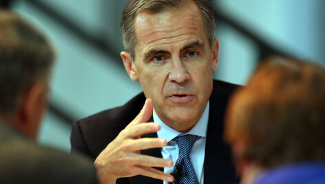  Anglijos banko vadovas Markas Carney 