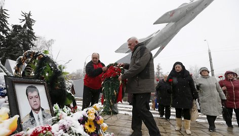 Turkijos numušto rusų lėktuvo piloto laidotuvės