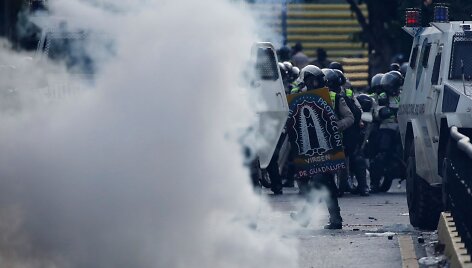 Protestas prie&scaron; Venesuelos prezidentą