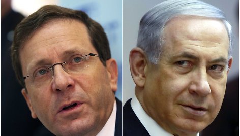 Isaacas Herzogas ir Benjaminas Netanyahu.