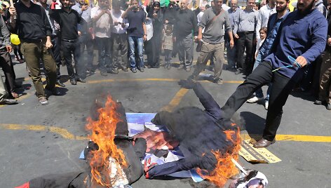 Prie&scaron; Izraelį nukreipta demonstracija Irane
