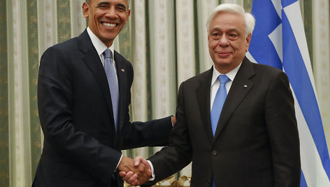 B.Obama ir P.Pavlopoulos Atėnuose