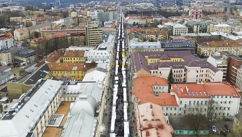 Kaziuko mugės šurmulys - iš paukščio skrydžio