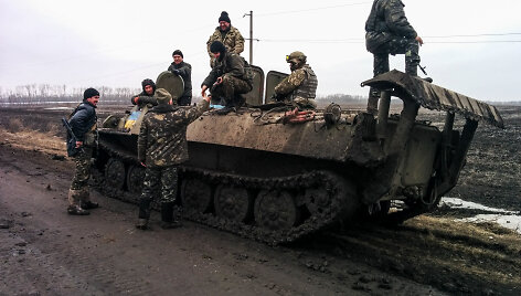 Ukrainos pozicijos prie sienos su Rusija
