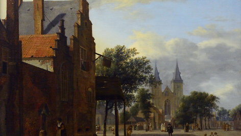 Jan van der Heyden &bdquo;Olandų aik&scaron;tės vaizdas&ldquo;