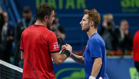 Stanas Wawrinka ir Corentinas Moutet