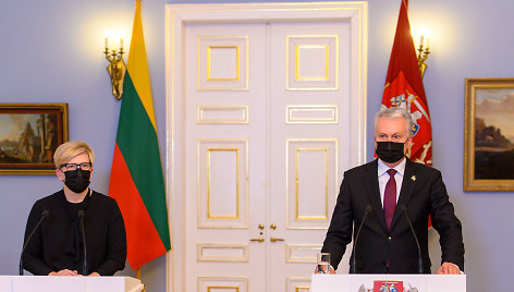Prezidentas Gitanas Nausėda susitiko su premjere Ingrida Šimonyte