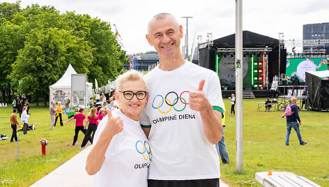 Olimpinė diena vyksta Kaune. Vida Vencienė ir Romas Ubartas