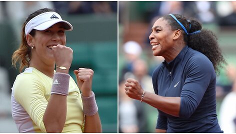 Garbine Muguruza ir Serena Williams