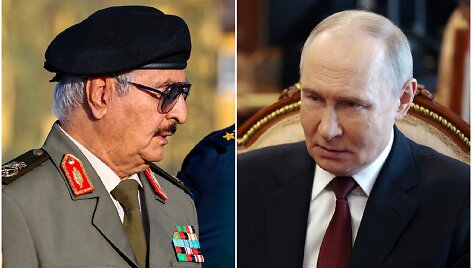 Khalifa Haftaras ir Vladimiras Putinas