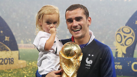 Antoine'as Griezmannas su dukra Mia