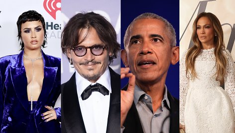 Demi Lovato, Johnny Deppas, Barackas Obama, Jennifer Lopez