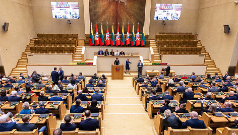 Seimo narių pažymėjimų įteikimo ceremonija