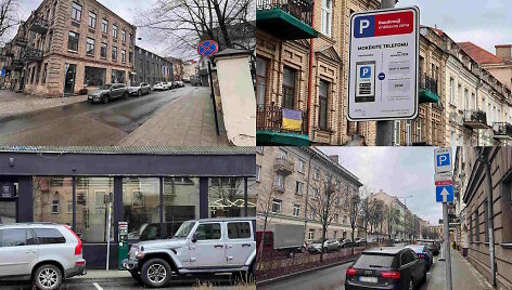 Parkavimo zonos ženklinimas Vilniuje: Beatričės, A.Jak&scaron;to ir &Scaron;ermuk&scaron;nių gatvėse