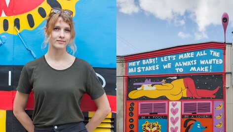 Artist Eglė Žvirblytė and her new mural for the Open Gallery, Vilnius