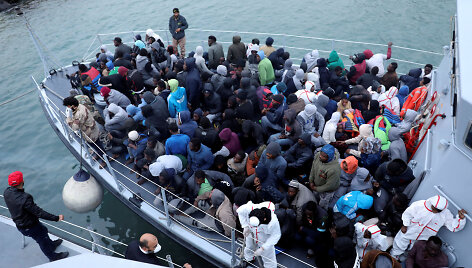 I&scaron;gelbėti migrantai Libijoje