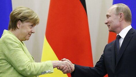 Angela Merkel ir Vladimiras Putinas