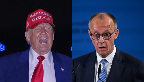 Donaldas Trumpas ir Friedrichas Merzas, AP/dpa