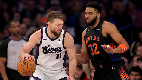 Domantas Sabonis (kairėje) ir Karlas Anthony-Townsas (de&scaron;inėje)