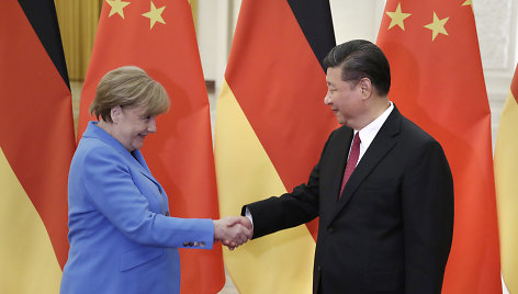 Angela Merkel ir Xi Jinpingas 2018 metais