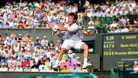 Ričardas Berankis pirmą kartą karjeroje žaidė centriniame Vimbldono korte