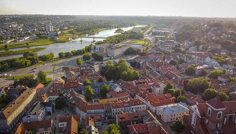 Ankstyvas sekmadienio rytas Kauno senamiestyje