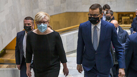 Lietuvoje su darbo vizitu vie&scaron;i Lenkijos premjeras M.Morawieckis