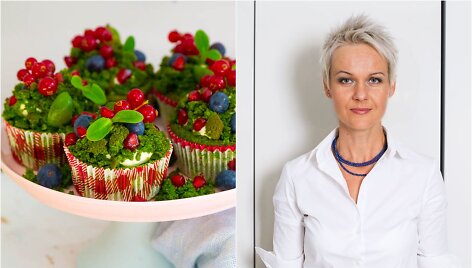 Nida Degutienė ir jos kepti keksiukai &bdquo;Samanotas mi&scaron;kas&ldquo;
