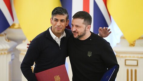 Rishi Sunakas ir Volodymyras Zelenskis